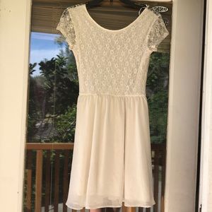 H&M off white midi dress